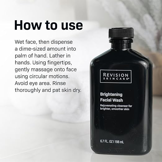 Revision Skincare Brightening Facial Wash Exfoliating Face Cleanser with Vitamin C and Vitamin E