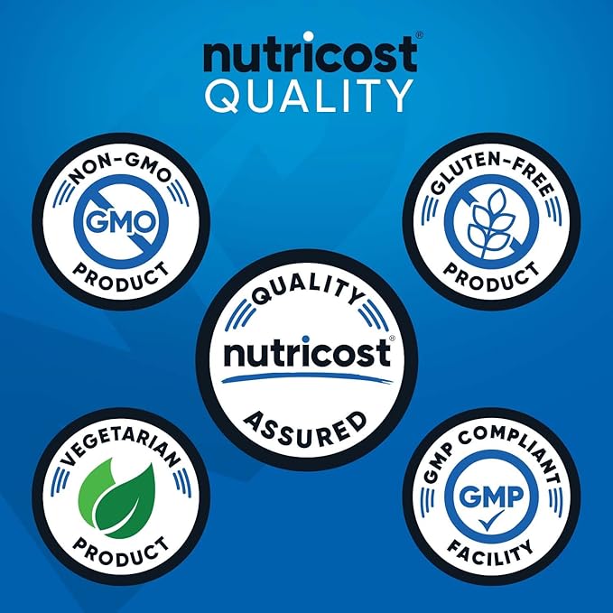 Nutricost BCAA Powder (Grape 120 Servings) - Gluten Free Non-GMO Vegetarian Optimal 2:1:1 Ratio