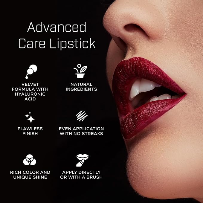 Radiant Professional Advanced Care Lipstick - Ultra Nourishing Moisturizing Long Lasting Matte Lipstick With Vitamin E- UVA UVB Filters For Sun Protection- VELVET (06 BRICK ? WARM REDDISH BROWN)