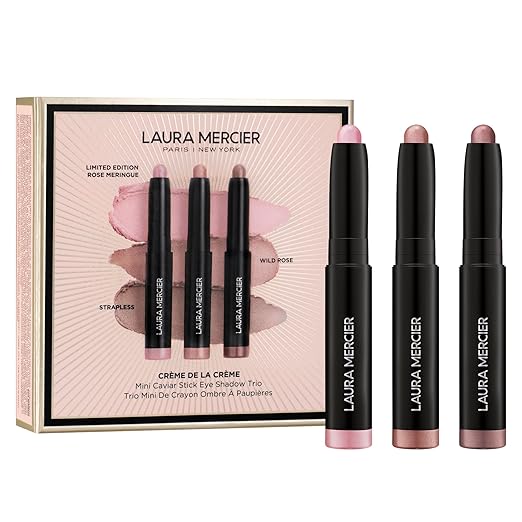 Laura Mercier Caviar Stick Cream Eyeshadow: Shimmer and Matte Finishes 24HR Wear Long Lasting Rich Color Easily Blendable and Buildable Waterproof Hyaluronic Acid Infused