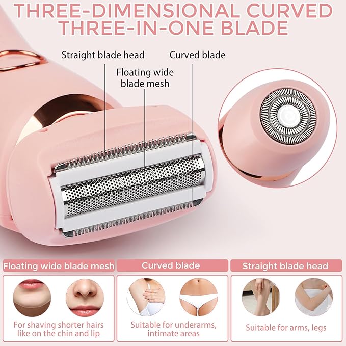 Solys Razaors for Women Wet &amp Dry Electric Waterproof Shaver The Glide Pro 3.0 Duskofficial Razor 2 in 1 Livora Silk Electric Shaver for Women Dusk Razor Painless Hair Removal