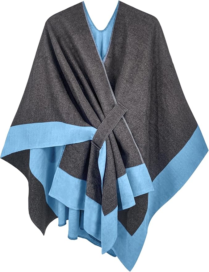Moss Rose Women's Shawl Wrap Poncho Ruana Cape Open Front Cardigan Shawls for Fall Winter