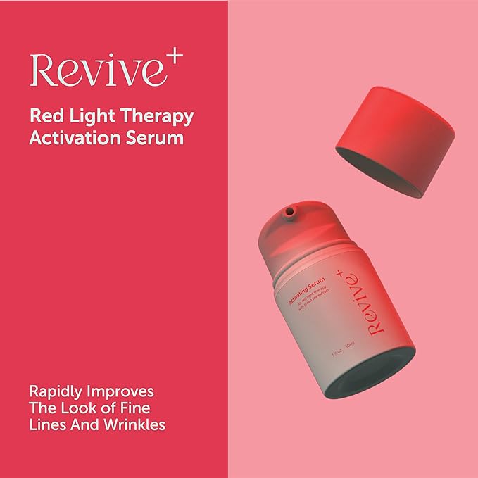 Red Light Therapy Activation Serum - Amplify Effects &amp Reduce Wrinkles with Hydrating Serum for Face - Green Tea Serum - Hydrating Face Serum Skin Care Routine - Hyaluronic Acid Serum for Face - 1