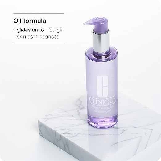Clinique Take The Day Off Cleansing Oil Makeup Remover | Dissolves Makeup + Sunscreen | For All Skin Types 6.7 Fl Oz