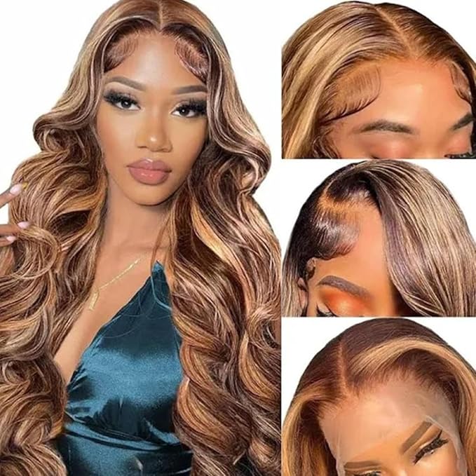Body Wave Lace Front Wigs Human Hair Pre Plucked 13x4 HD Lace Frontal Wigs Human Hair 180 Density Natural Black Wigs for Women Human Hair Lace Front Wig with Baby (4/27 20 inch)