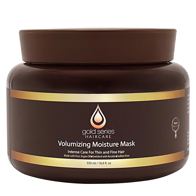 Gold Series Deep Conditioning Hair Mask - Moisturizing Treatment with Argan Oil for Dry Damaged Hair Volumizing Conditione (18.6 Oz)