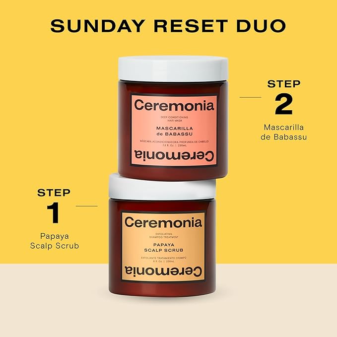 Ceremonia Mascarilla de Babassu Oil and Cupua?u Butter Deep Conditioning Hair Mask 7.8 Fl Oz | 230 mL