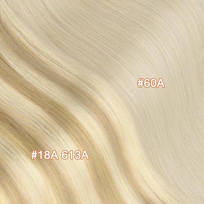 GOO GOO Invisi Edge Clip in Hair Extensions Set 12inch 85g 5pcs Injected Seamless PU Clip ins and 2pcs Classical PU Clip ins Virgin Real Human Hair #P18A/613A