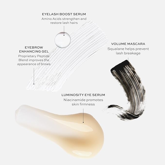 DIME Beauty Eyes On Set ($84 Value) - Includes Luminosity Eye Serum (15mL) Volume Mascara (8G) Boost Duo (3mL)