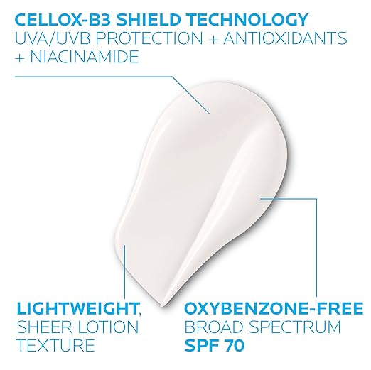 La Roche-Posay Anthelios UV Correct Sunscreen Moisturizer SPF 70 Daily Anti-Aging Face Moisturizer with Sunscreen and Niacinamide to Even Skin Tone &amp Fine Lines Sun Protection for Sensitive Skin
