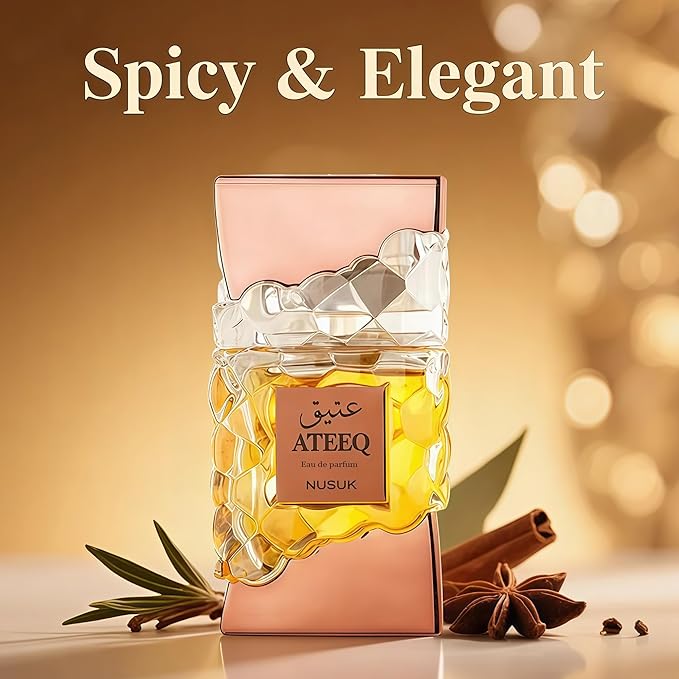 Luxury 2-Piece Couple's Perfume Set 100ml Eau de Parfum Each Long Lasting Fragrance Gift for Holidays and Anniversaries Premium Cologne Duo for Men and Women (Ateeq&ampRaheeq)