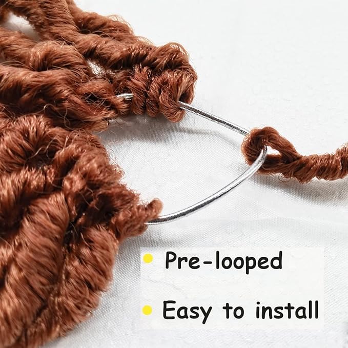 Ginger Soft Locs 30 Inch 7 Packs Faux Locs Color 350 Crochet Locs Hair Whole Strand No Extended Pre-looped Long Locs Synthetic Crochet Braids Hair Extensions For Black Women (30inch 7packs Ginger)