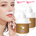 Coconut Oil Facial Hair Removal Cream - Effective Quick Hairs Removers Body Hair Remover Cream With Coconut Oil Aloe and Peach for Women Men Body Sensitive Skin (2pcs)