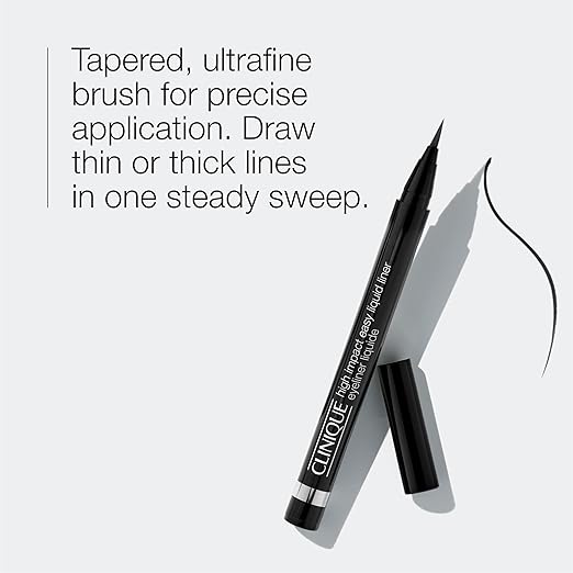 Clinique High Impact Easy Liquid Eyeliner | Waterproof Long Lasting Smudge Resistant + Safe For Sensitive Eyes