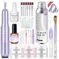 SAVILAND Acrylic Nail Kit with Drill: Professional Salon Nails Kit with Everything Acrylic Powder and Liquid Set Nail Brush Forms Top Gel &amp Manicure Tools Kit for DIY Extension Carving Home Use