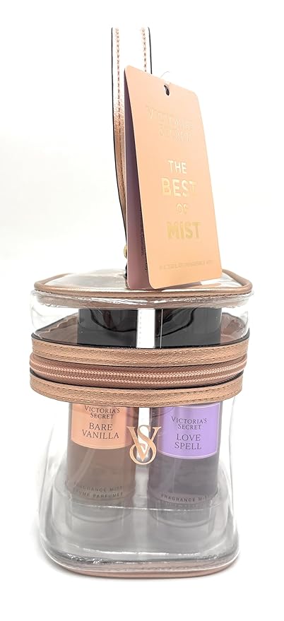 Victoria's Secret Best of Mist Gift Set: Love Spell Bare Vanilla Pure Seduction Velvet Petals &amp Beauty Bag