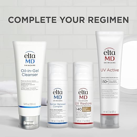 EltaMD UV RestoreFace Sunscreen SPF 40 Mineral Sunscreen for Sun Damaged Skin Repair Anti-Aging Zinc Oxide Sunscreen Formula