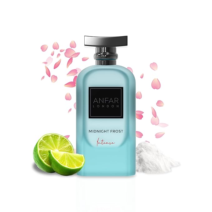 Anfar London Midnight Frost Intense Pour Homme Perfume Extrait de Parfum for Men 3.4 fl oz Apple Lemon Plum Notes100ml