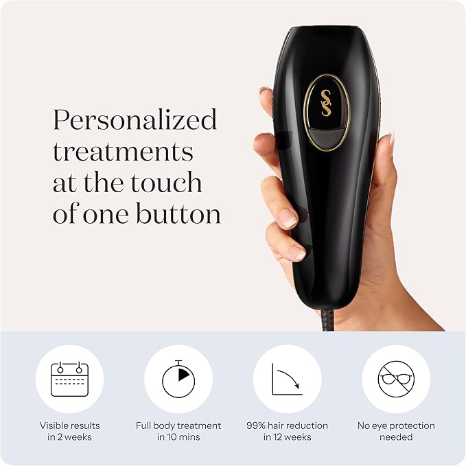 SmoothSkin Pure Fit IPL Hair Removal Device ? At-Home Laser Hair Removal for Women &amp Men Visible Results in 2 Weeks Includes Precision Head Safe for Face &amp Body Long-Lasting Hair Reduction