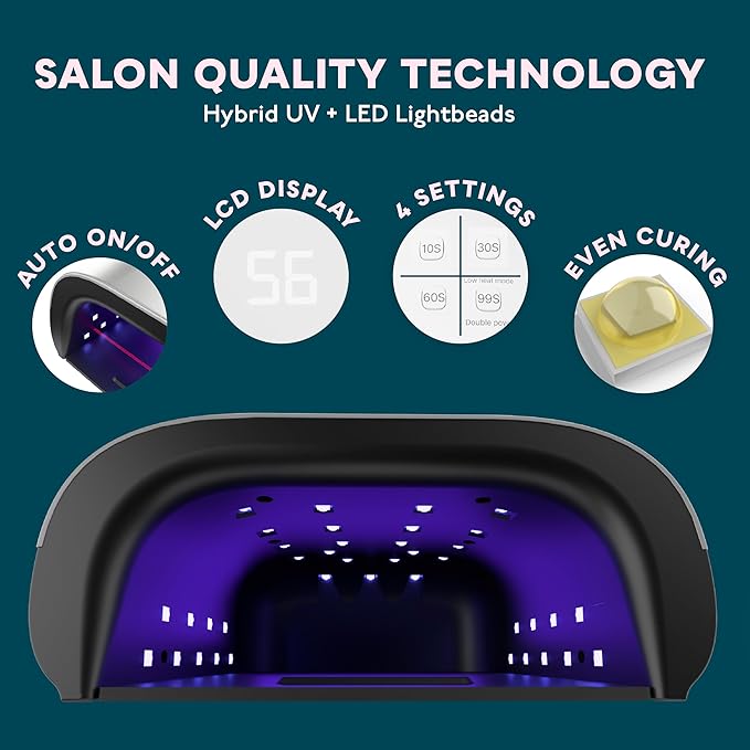 SUNUV SUN3 Professional UV Light for Gel Nails LED Nail Lamp for Gel Polish with 4-Timer and Sensor 39 PCS LED Beads UV Dryer for Salon Home Gift for Woman Mom Girl