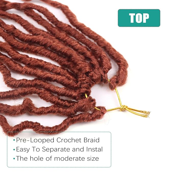 Goddess Locs Crochet Hair 14 Inch 8 Packs Soft Faux Locs Crochet Hair for Black Women Pre Looped Deep Wave Crochet Braids with Curly Ends Synthetic Hair Extensions (14 Inch/Pack of 8 350)