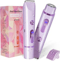 Bikini Trimmer for Women 2in1 High Power Epilators Hair Removal Waterproof Electric Razors Women's Electric Razor Pubic Hair Trimmer Shaver for Women for Ladies PubicFaceUnderarmsLegs(Purple)