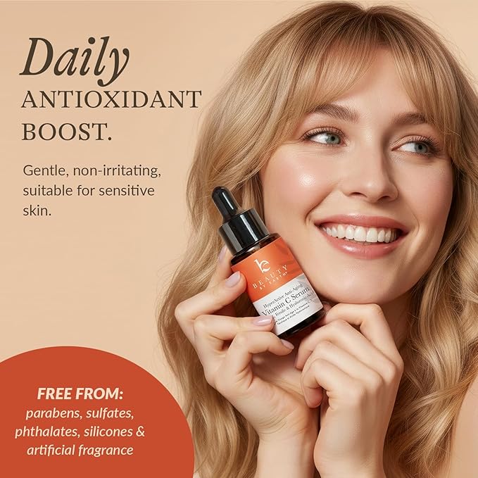 Vitamin C Face Serum - USA Made with Natural &amp Organic Ingredients Skin Brightening Vitamin C Serum for Face for Women Discoloration Correcting &amp Anti Aging Facial Formula with Antioxidants