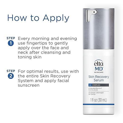 EltaMD Skin Recovery Face Serum Redness Relief Facial Serum Visibly Reduces Redness in 24 Hours For Sensitive Skin 1.0 oz Pump