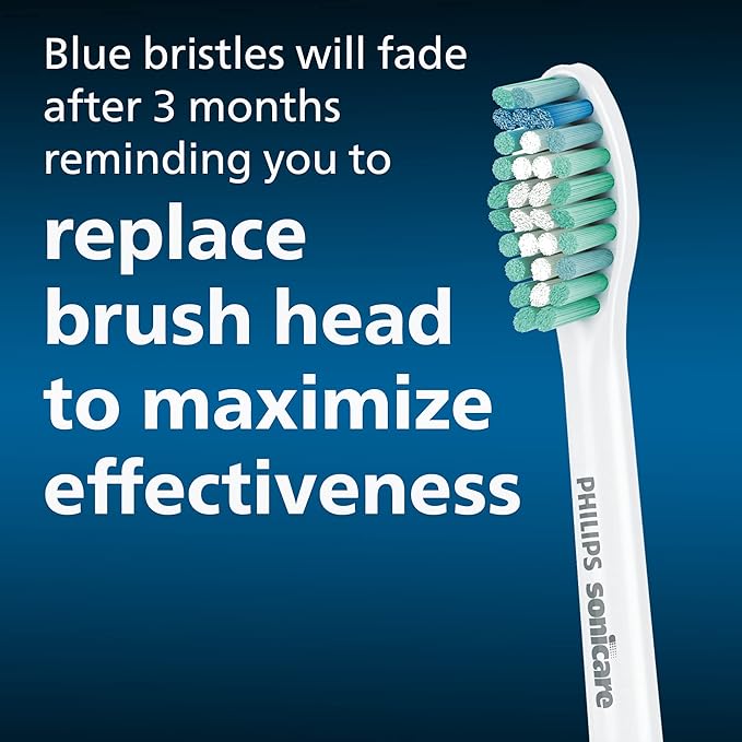 Philips Sonicare Genuine E-Series Replacement Toothbrush Heads 2 Brush Heads White HX7022/66