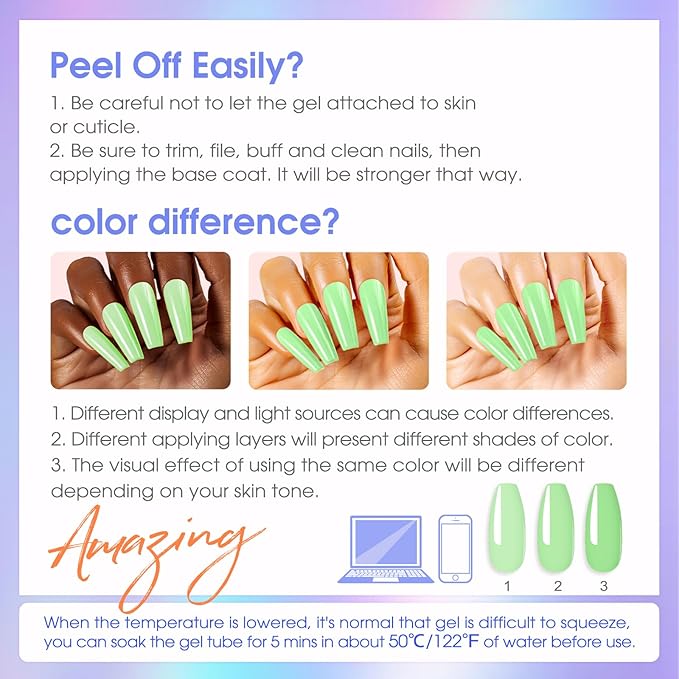 ROSALIND 28 Colors Poly Nail Gel Kit with Mini Lamp Clear Neon Poly Nail Gel Starter Kit for Beginners Halloween All Seasons Classic Colors with Everything