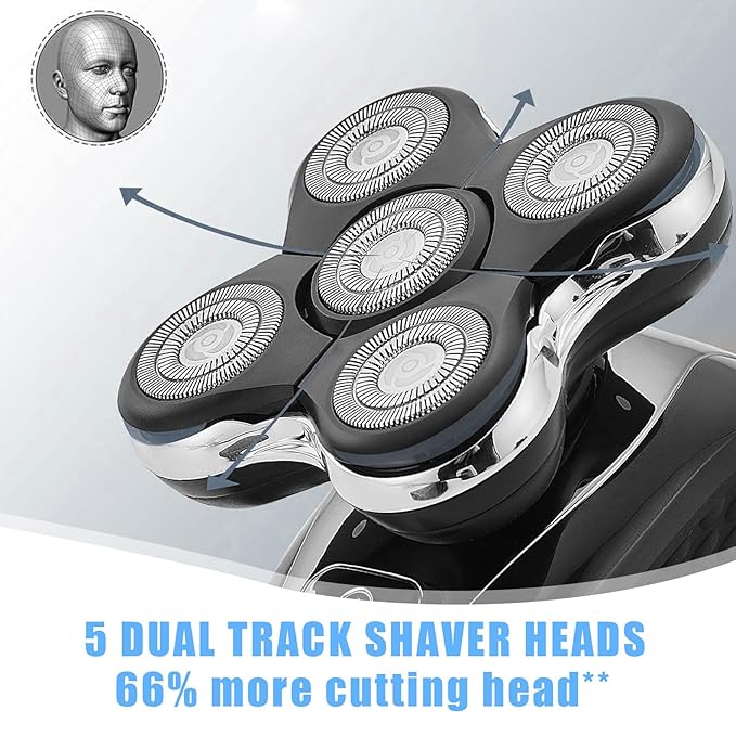 2Pack Shaver Replacement Head Compatible with Remington Balder Pro Head Shaver ModelSPR-XR7000with 2 Sweeping Brush