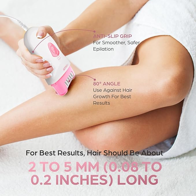 Epilady Speed Corded Epilator for Women ? Dual-Speed 40-Disc Root Hair Removal Device for Legs Underarms and Bikini Area Compact Waterproof Anti-Pinch Design for Smooth Long-Lasting Results