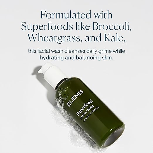 ELEMIS Superfood Facial Wash | Revitalizing Daily Prebiotic Gel Wash Gently Cleanses Nourishes and Balances Skin for a Fresh Glowing Complexion