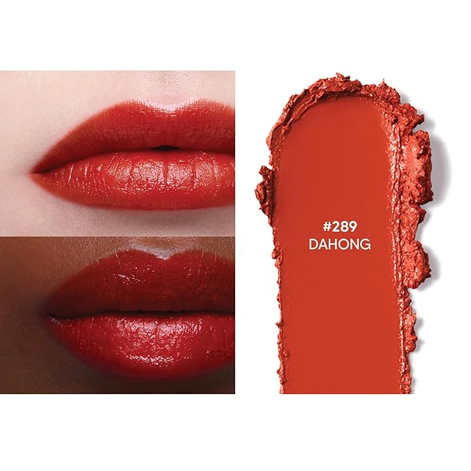 HERA Rouge Classy Lipstick #289 DAHONG | Luxurious Long-Lasting Color Featherlight Comfort Luminous and Velvety Finish Seoul-Inspired Shades Korean Lip Makeup 0.12 oz. (3.5g)