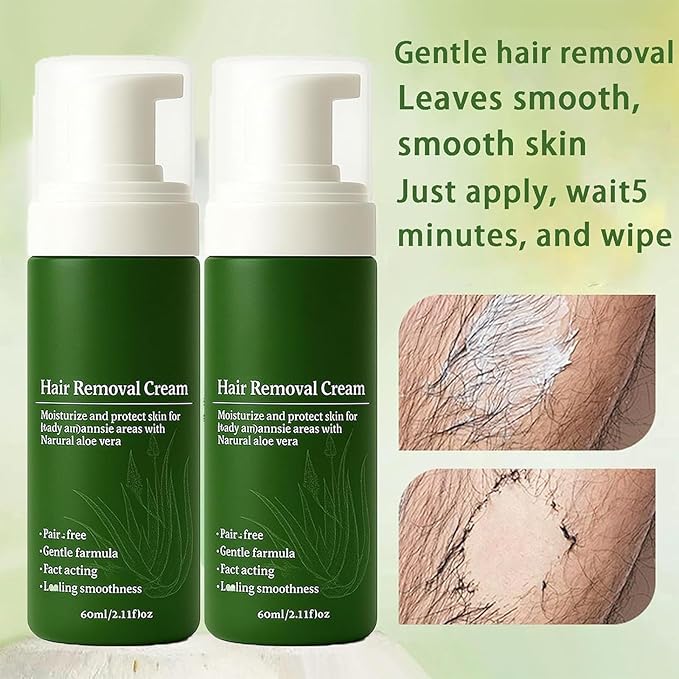 Man Hair Removal Cream Man Hair Removal Cream with Natural Aloe Vera ? Quick &amp Gentle for Face Moisturizing &amp Non-sticky Formula (2PCS Aloe Vera)