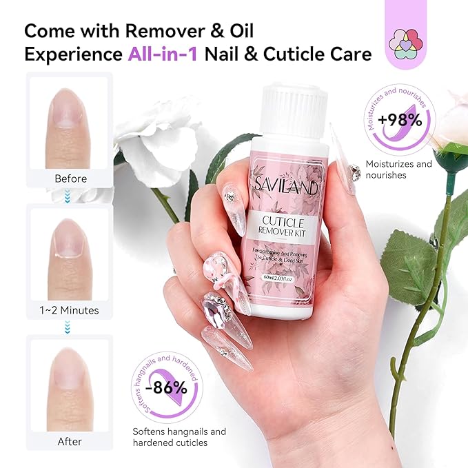 SAVILAND Essentials Acrylic Nail Kit: All-In-1 Nails Kit Acrylic Set with 88W Nail Lamp EMA Monomer Gel Nail Polish Nail Drill Cuticle Remover Home DIY Starter