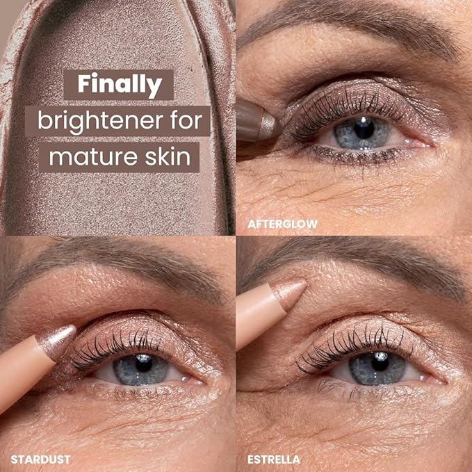 PRIME PROMETICS PrimeEyes Eye Brightener for Mature Women ? Creamy Eye Shadow Sticks ? Easy Application Quick Eye Lift Effect ? Hypoallergenic Long Wear Water-Resistant (Afterglow)