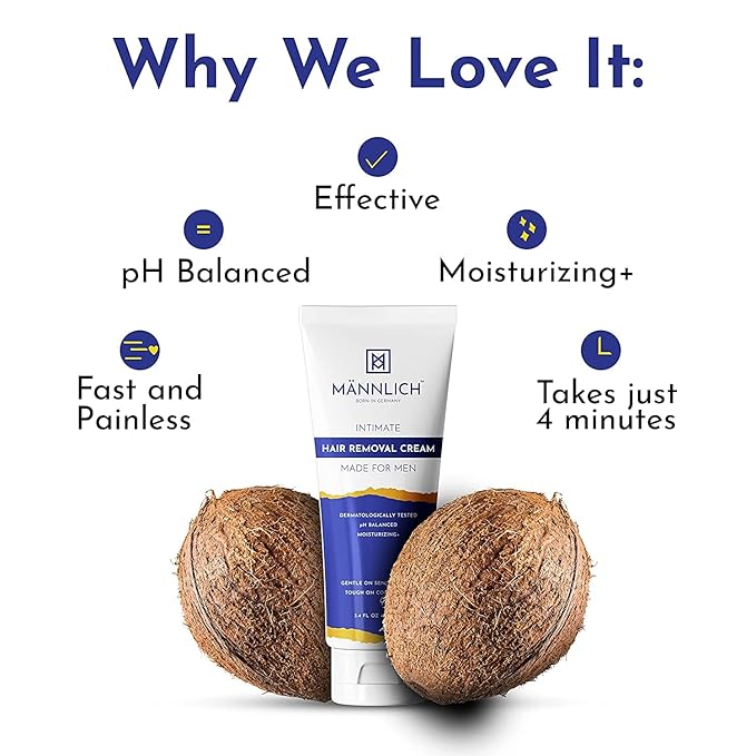 Sheltr Intimate/Private Hair Removal Cream for Men - Painless Faster Soothing for Unwanted Coarse Pubic Hair Suitable For All Skin Types 100ml