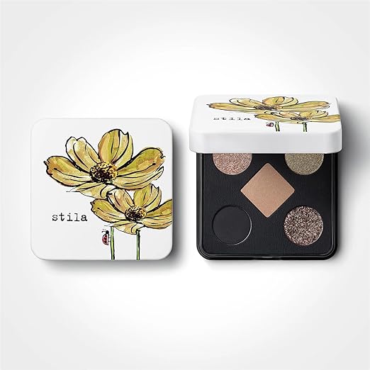 stila Pocket Play??Eye Shadow Palette | 5 Silky Powder Shades for Eyes Face Highlight &amp Contour | Compact Travel-Friendly Blendable Formula | Matte &amp Shimmer Neutral &amp Bold Tones
