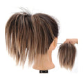 Hair Chignon Short Ponytail Extensions Synthetic Straight Hair Hair Bun with Elastic Band Hair Accessories Women Wig Hair Bun Hair Pieces For Women(F)