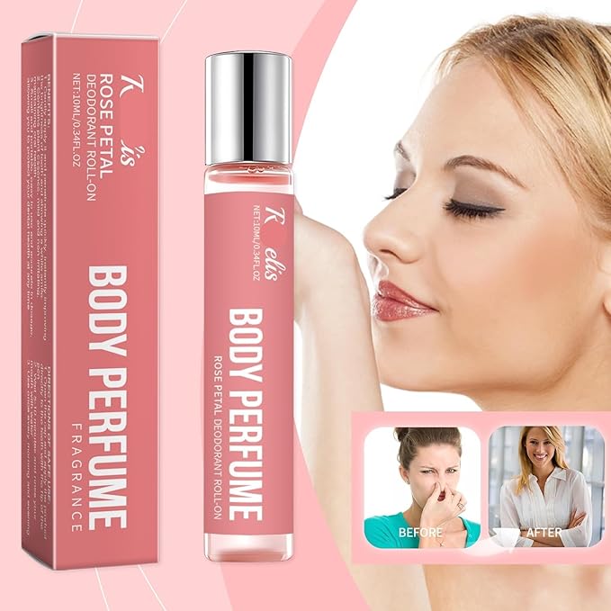 Rose Scented Body Roll-On Perfume - Fresh &amp Natural Long-Lasting Fragrance Enhance Your Charm With Lightweight Touch(2PCS)
