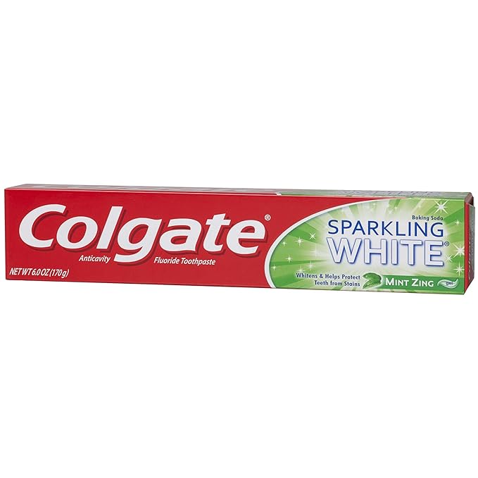 Colgate Sparkling White Whitening Toothpaste Mint - 6 ounce (6 Pack)
