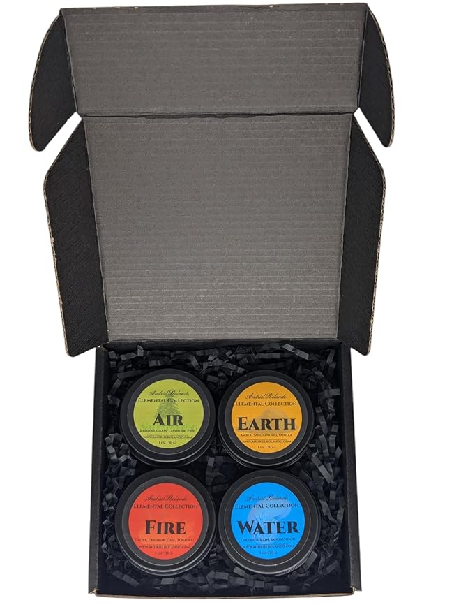 4-Pack Elemental Men's Solid Colognes Travel-Friendly 1 oz by Andriel Rolando
