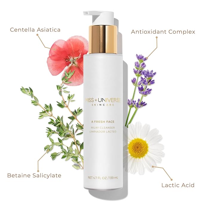 A Fresh Face Cleanser 4.7 fl oz Foaming Face Wash for Women and Men Facial Skin Care Product with Lactic and Hyaluronic Acids Hydrating Facial Cleanser and Makeup Remover