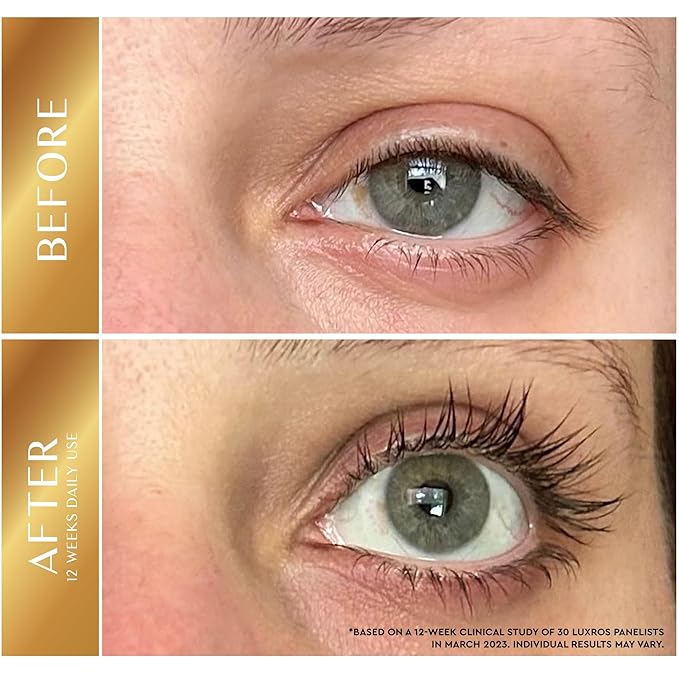Eyelash Growth Serum 5 mL: Get Thick Strong Lashes in Just 3-4 Weeks with Our Plant-Based Eyelash Growth Serum - No Parabens - Made in USA