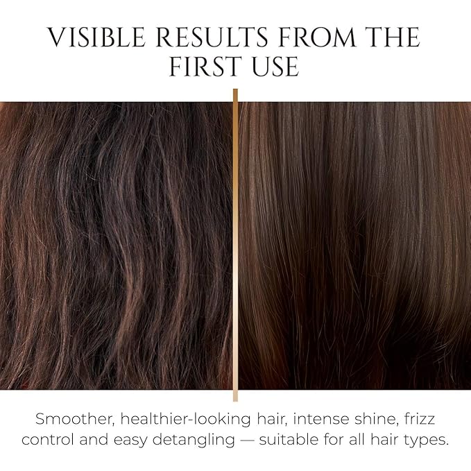 HADAT Liquid Silk Treatment ? Premium Hair Mask for Dry Damaged Hair - Deep Conditioning Hair Mask with Macadamia Argan Oil ? Hydrating Repair &amp Shine ? Made in Israel ? 10.1 Fl Oz