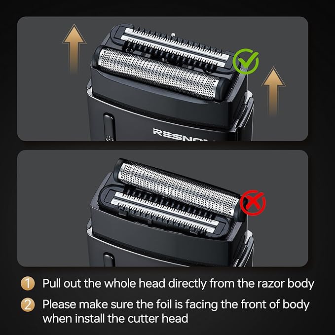 Electric Foil Shavers for Men Electric Razor for Men Face - 2 Floating Blades IPX7 Waterproof 3 Adjustable Gears LCD Display Type-C RechargeableWet/Dry Foil Shaver for Travel &amp Home Matte B