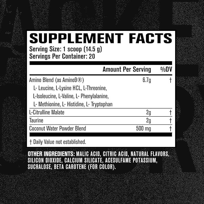 Jacked Factory EAA Surge Essential Amino Acids Powder - EAAS &amp BCAA Intra Workout Supplement w/L-Citrulline Taurine &amp More for Muscle Building Strength Endurance Recovery - Pineapple 20s