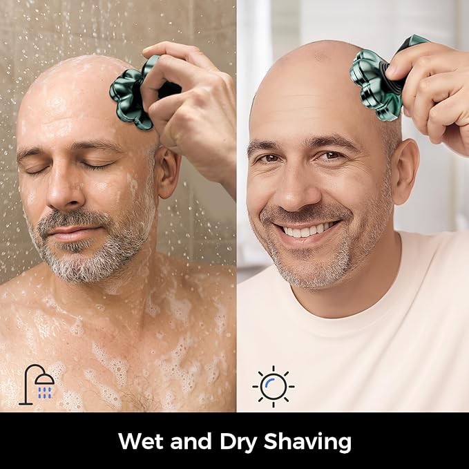 Head Shavers for Bald Men - 7D Arc Electric Razor with Magnetic Detachable Head Waterproof Wet Dry 5-in-1 Electric Shaving &amp Grooming Kit LED Display Rechargeable Head &amp Body Hair Shaver