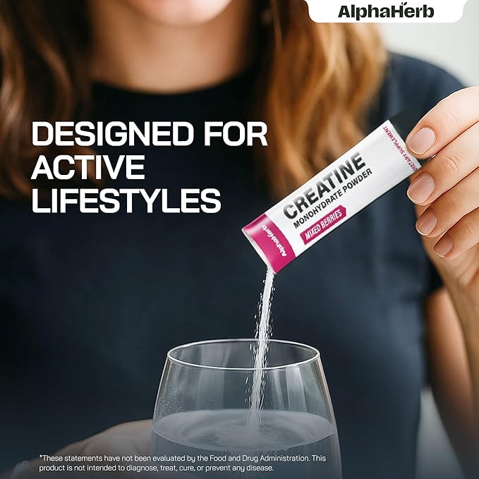 Creatine Monohydrate Powder ? Creapure® German-Sourced Mixed Berry Flavour 30 Stick Creatine Packs 5000mg Each | No Sugar No Fillers Gluten-Free